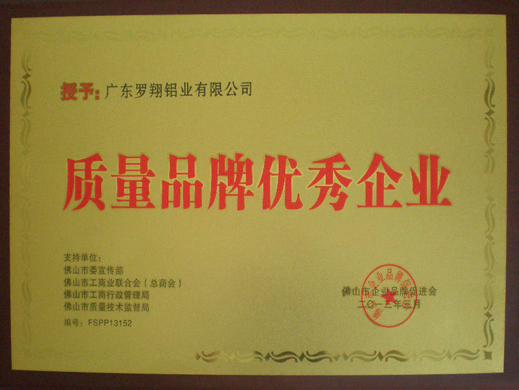 質量品牌優秀企業