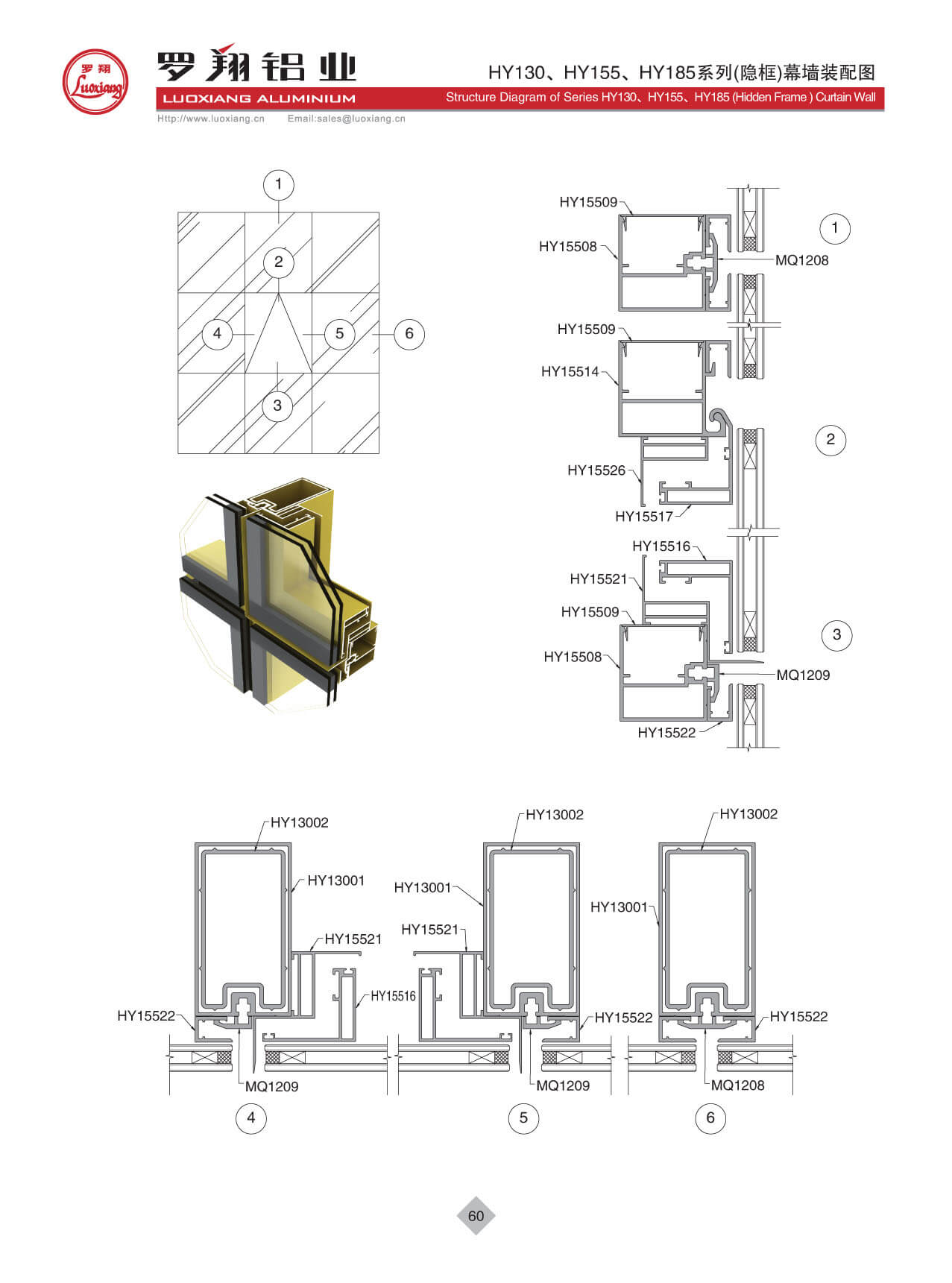 HY130、HY155、HY185系列幕墻